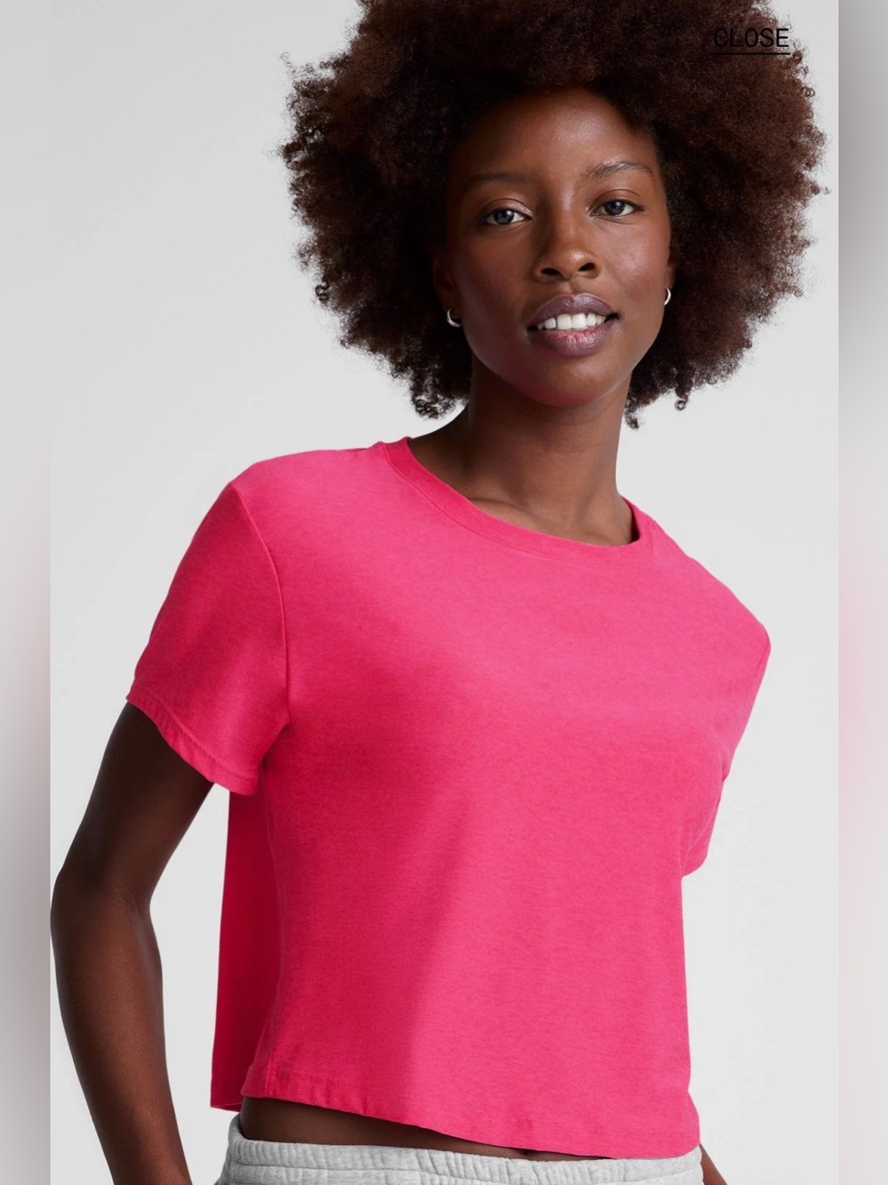 Beyond Yoga Women’s supreme cropped tee vivid pink